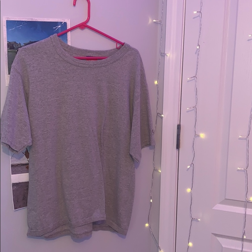 plain grey champion shirt